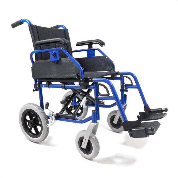 Carrozzina Pieghevole Leggera da Transito con Braccioli Ribaltabili - LIGHT 52 cm Azione Salute