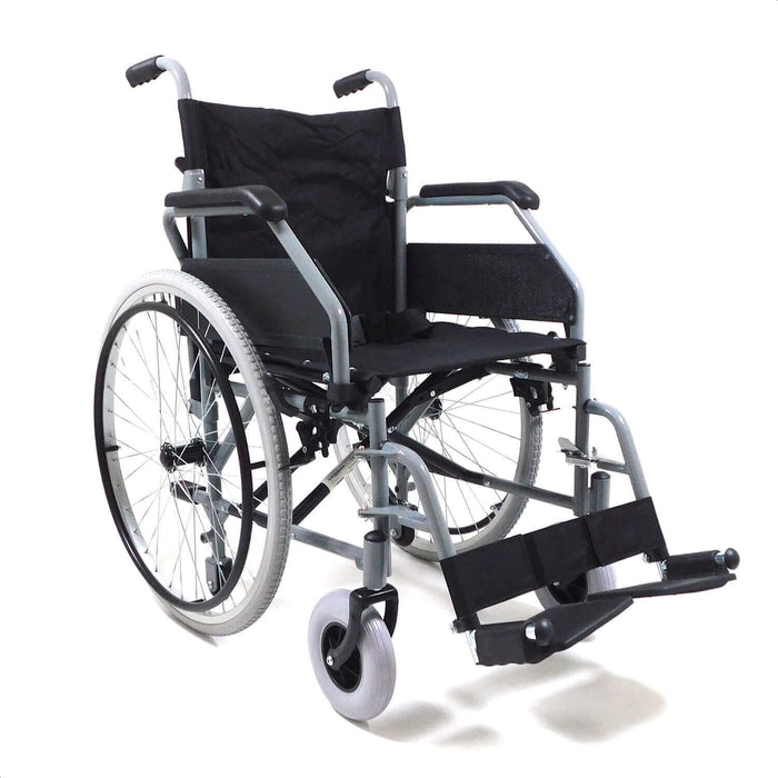 Sedia a Rotelle Pieghevole per Anziani e Disabili ad Autospinta 52 cm Azione Salute