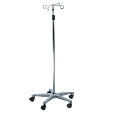 Stativo Per Infusione 4 Ganci Asta Portaflebo Con Ruote Intermed