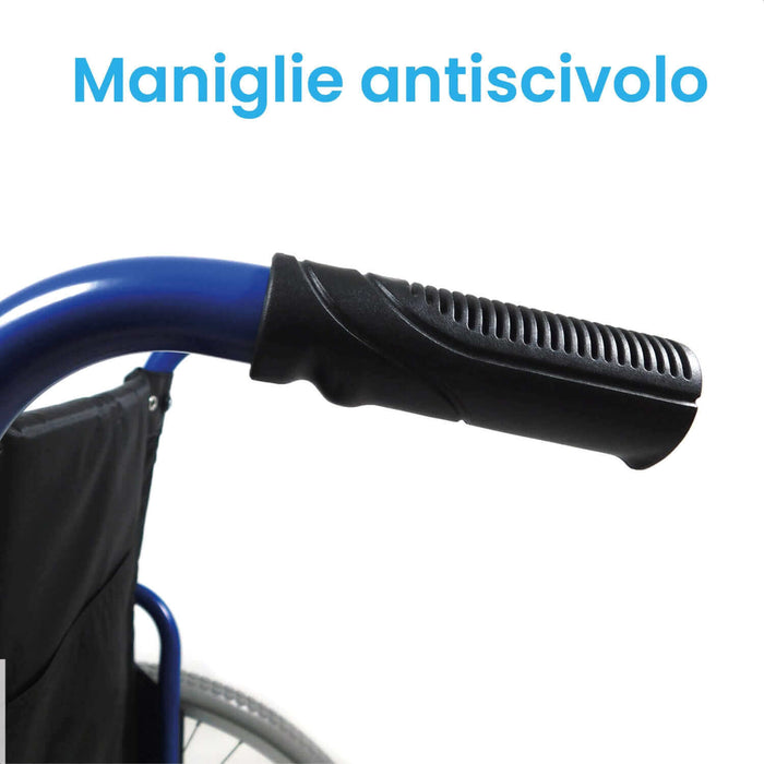 Carrozzina Pieghevole Leggera ad Autospinta con Braccioli Ribaltabili - LIGHT Azione Salute