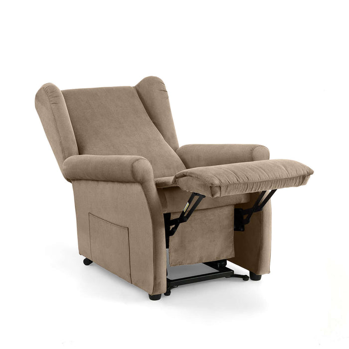 Poltrona Relax Alzapersona Elettrica Motorizzata 2 Motori LUNA Beige Azione Salute