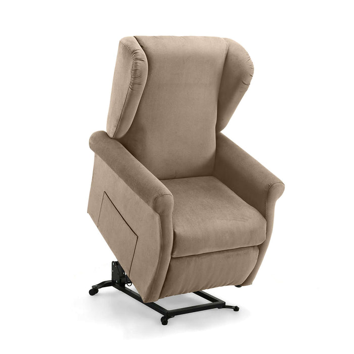 Poltrona Relax Alzapersona Elettrica Motorizzata 2 Motori LUNA Beige Azione Salute