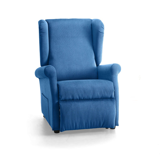 Poltrona Relax Alzapersona Elettrica Motorizzata 2 Motori LUNA Blue Azione Salute
