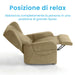 Poltrona Relax Alzapersona Elettrica Motorizzata 2 Motori DEA Beige Azione Salute