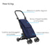 Carrello Portaspesa 40 l Richiudibile con Tracolla con Tasca Termica di 7 l - PENNY Blu Azione Salute