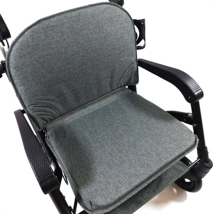 Deambulatore Pieghevole Multifunzionale, Sedile Imbottito e Cestino con Capacità 40 l - ROLLY LUX Azione Salute