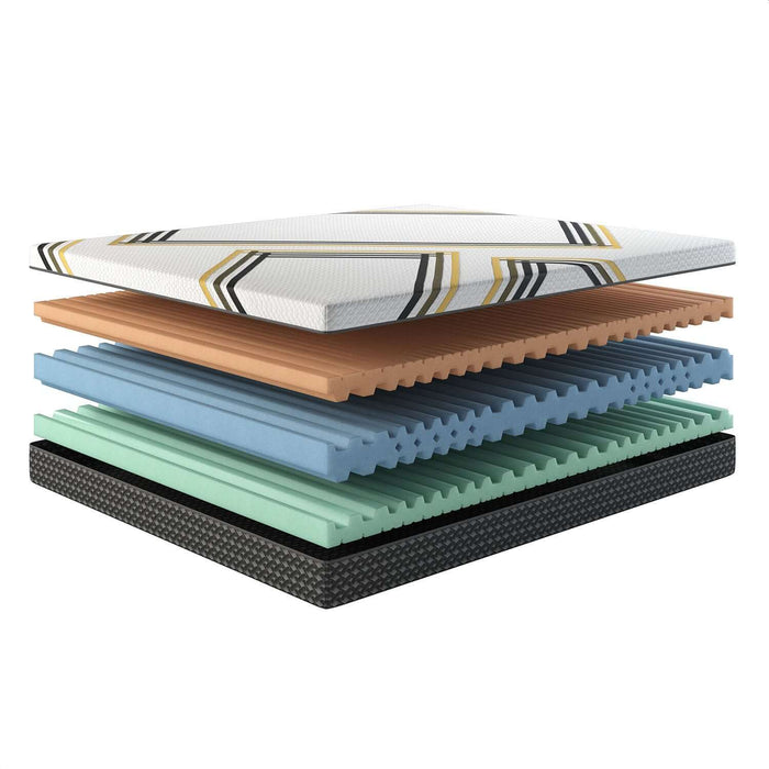 Materasso in Memory Foam Vegetale, H22 cm, 3 Strati, Rivestimento Sfoderabile Traspirante - SIRIO Matrimoniale 160 x 190 Azione Salute