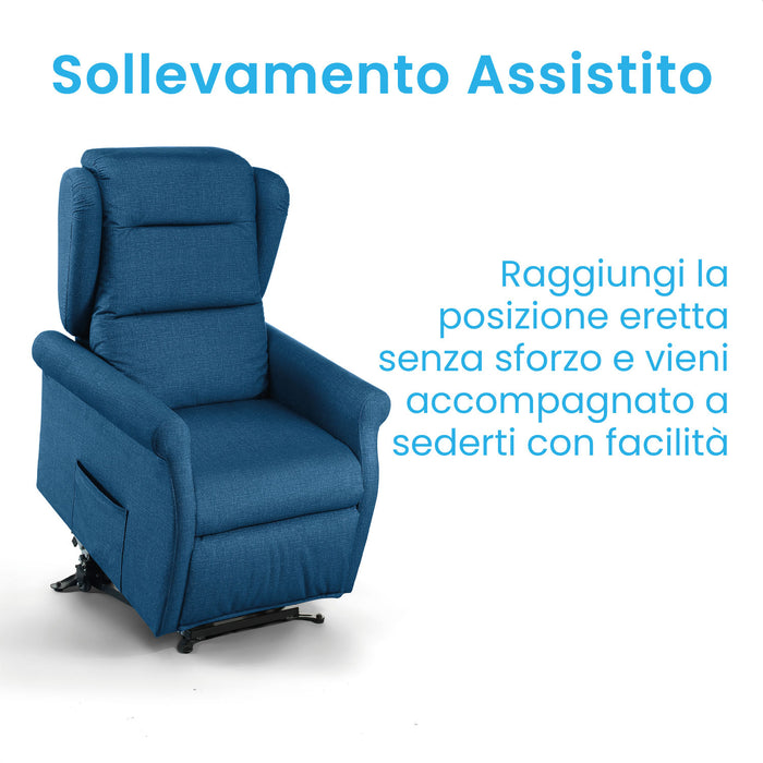 Poltrona Relax per Anziani Elettrica a 3 Motori Modello Emily