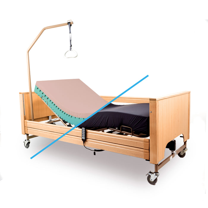 Letto Elettrico da Degenza Ortopedico Armonia con Materasso Antidecubito Sereno Azione Salute