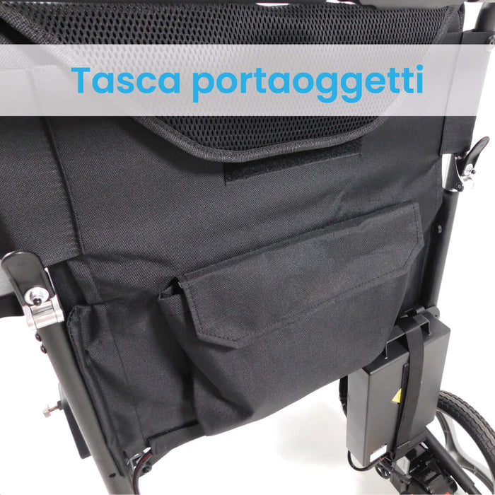 Carrozzina Elettronica Pieghevole e Leggera con Telaio in Magnesio - LIGHTFOLD Azione Salute
