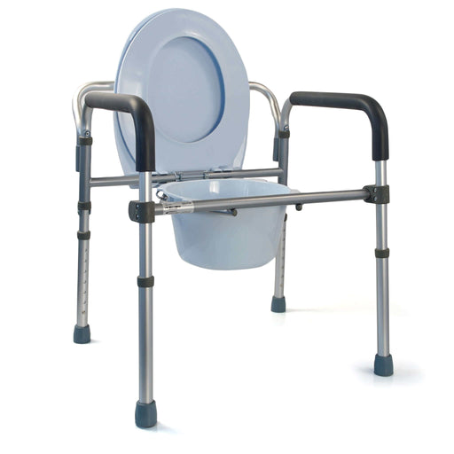 Comoda WC Per Anziani e Disabili Pieghevole Leggera Rialzo Sedia WC Azione Salute