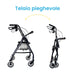 Deambulatore Leggero Pieghevole In Alluminio Con Seduta 4 Ruote ROLL LIGHT PRO Azione Salute