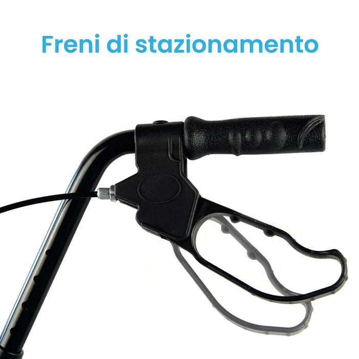 Deambulatore Leggero Pieghevole In Alluminio Con Seduta 4 Ruote ROLL LIGHT PRO Azione Salute