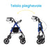 Deambulatore Per Anziani Rollator Leggero 4 Ruote Pieghevole Con Borsa ROLLY BAG Azione Salute