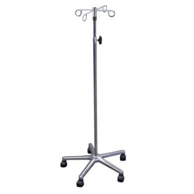 Asta Portaflebo In Acciaio Ganci Con Ruote SO-12 Intermed